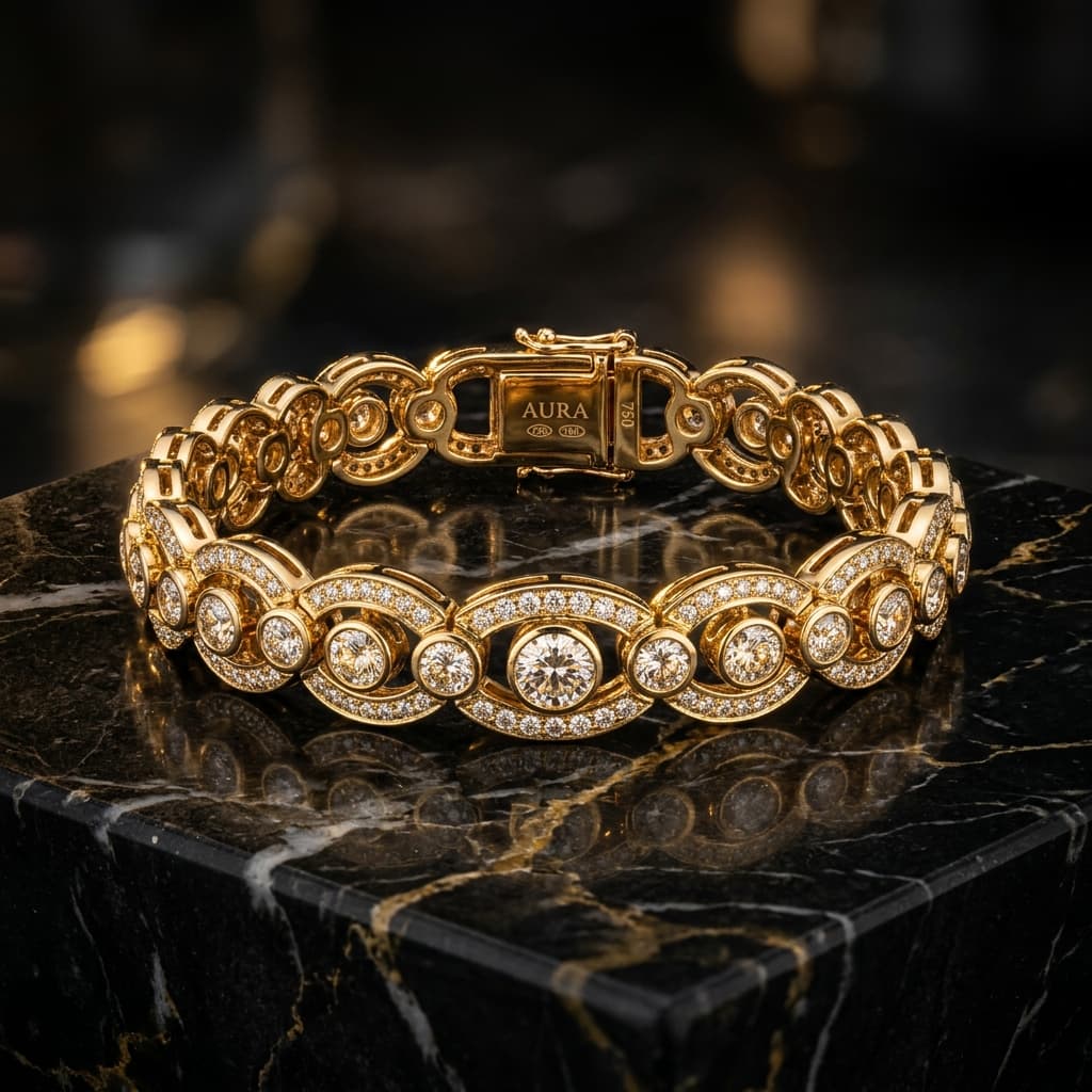 Gold Tennis Bracelet